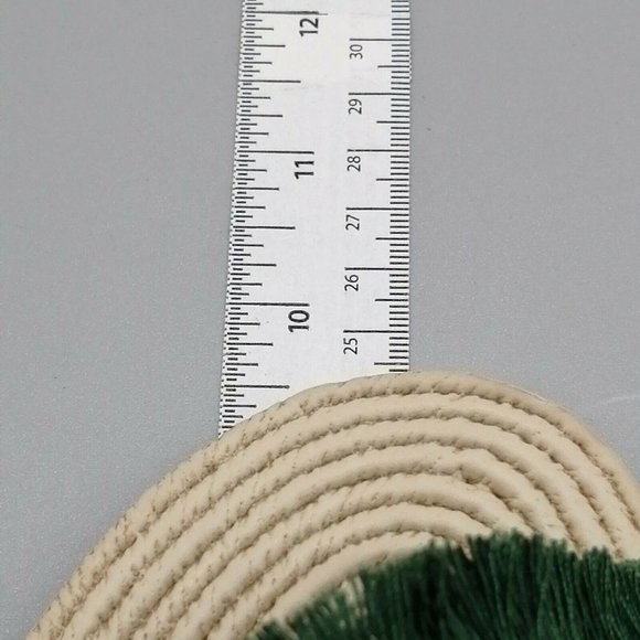 Crevo Womens Monroe Frayed Slide Sandals Green Fabric Flat Heel 6M NEW - Picture 5 of 10